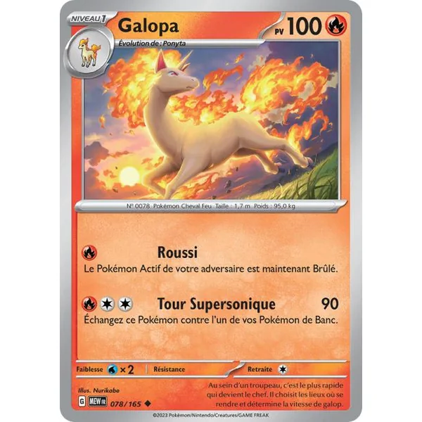 Carte Pokémon Galopa 078/165 – Pokémon 151