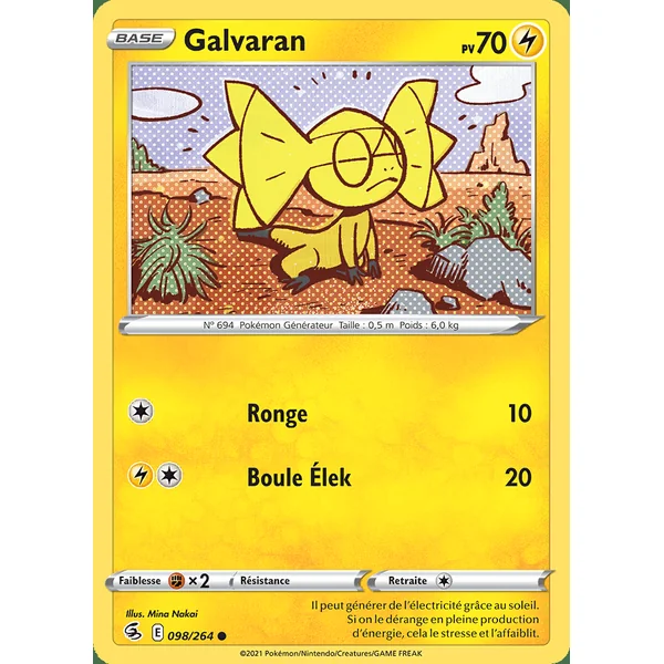 Carte Pokémon Galvaran 098/264 – EB Poing de Fusion