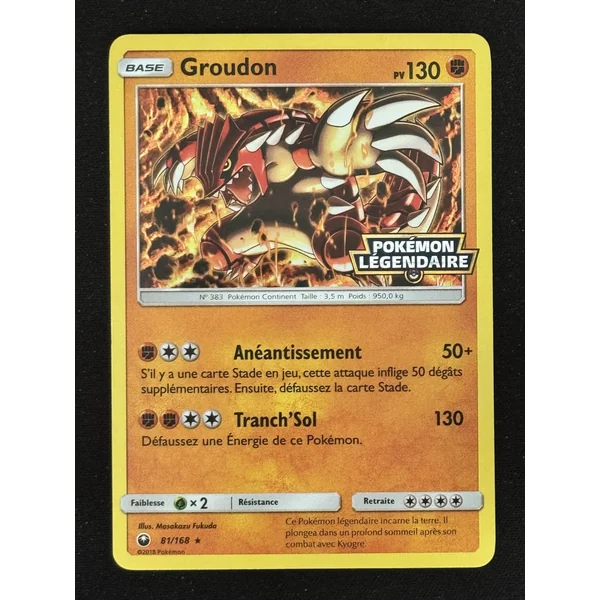 Carte Pokémon Groudon Stamp 81/168 – SL Tempête Céleste