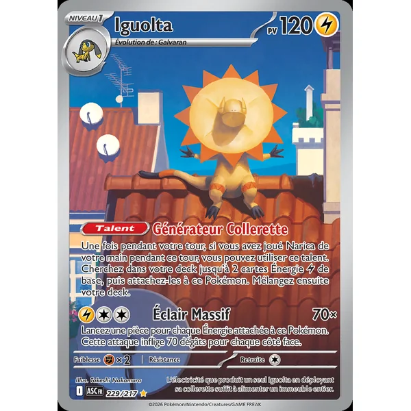 Carte Pokémon Iguolta 229/217 – Méga-Évolution Héros Transcendants