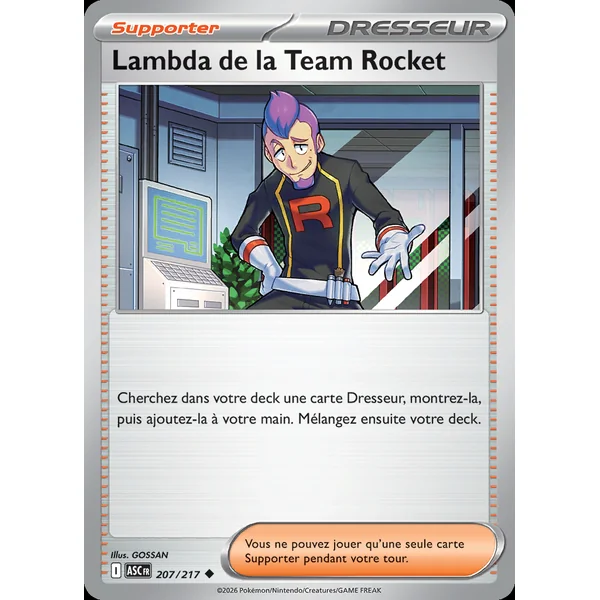 Carte Pokémon Lambda de la Team Rocket 207/217 – Méga-Évolution Héros Transcendants