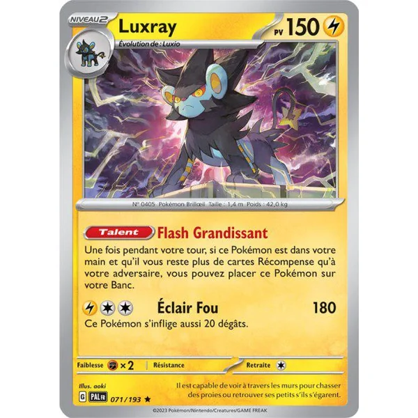 Carte Pokémon Luxray 071/193 – EV Évolutions à Paldea