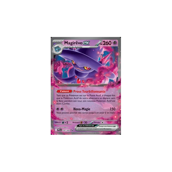 Carte Pokémon Magirêve ex 036/094 – Méga-Évolution Flammes Fantasmagoriques