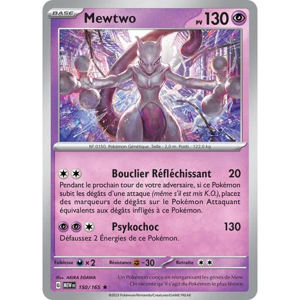 Carte Pokémon Mewtwo 150/165 – Pokémon 151