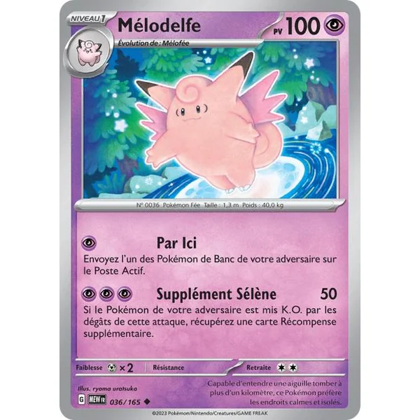 Carte Pokémon Mélodelfe 036/165 – Pokémon 151