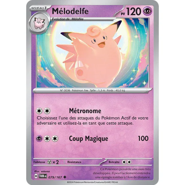 Carte Pokémon Mélodelfe 079/167 – EV Mascarade Crépusculaire