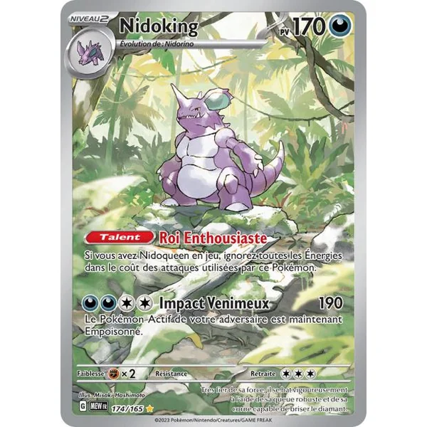 Carte Pokémon Nidoking 174/165 – Pokémon 151