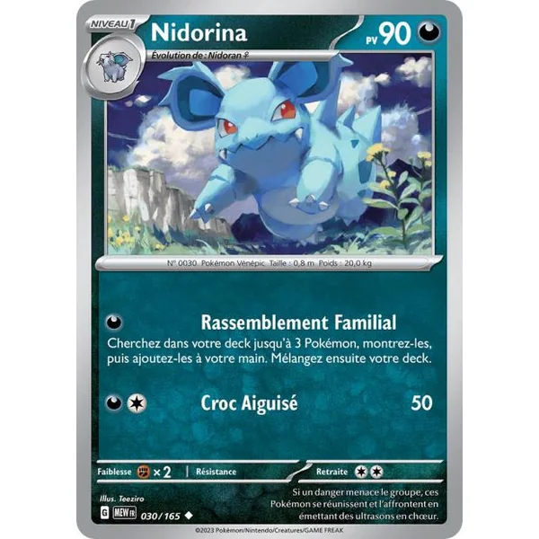 Carte Pokémon Nidorina 030/165 – Pokémon 151