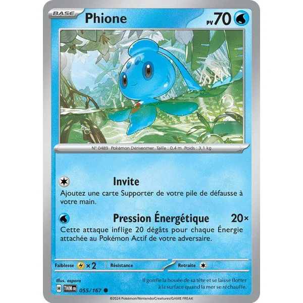 Carte Pokémon Phione 055/167 – EV Mascarade Crépusculaire