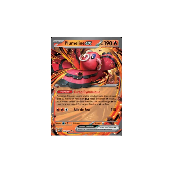 Carte Pokémon Plumeline ex 018/094 – Méga-Évolution Flammes Fantasmagoriques