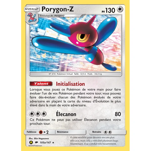 Carte Pokémon Porygon-Z 105a/147 – SL Ombres Ardentes