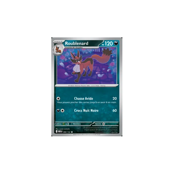 Carte Pokémon Roublenard 090/132 – Méga-Évolution