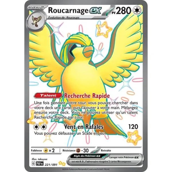 Carte Pokémon Roucarnage ex 221/091 – EV Destinées de Paldea