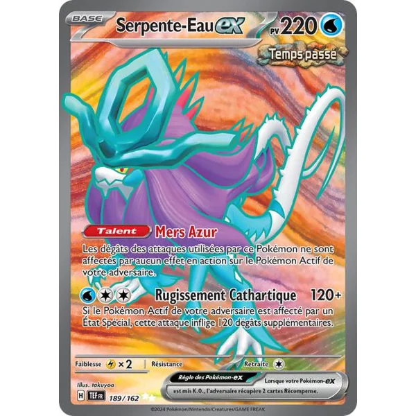 Carte Pokémon Serpente Eau ex 189/162 – EV Forces Temporelles