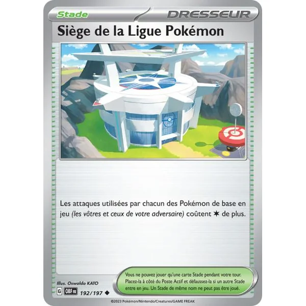 Carte Pokémon Siège de la Ligue Pokémon 192/197 – EV Flammes Obsidiennes