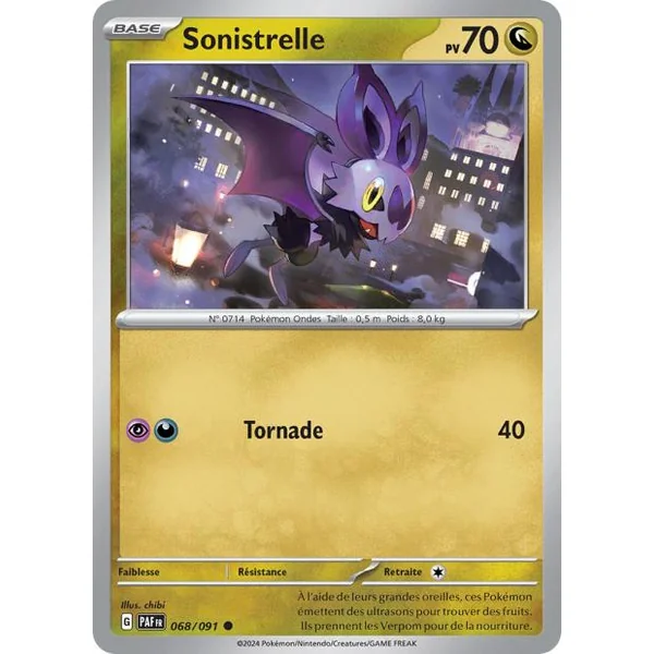 Carte Pokémon Sonistrelle 068/091 – EV Destinées de Paldea