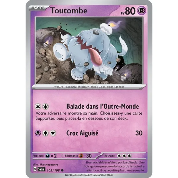 Carte Pokémon Toutombe 105/198 – Écarlate et Violet