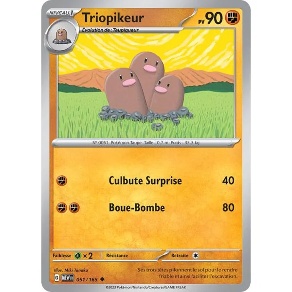 Carte Pokémon Triopikeur 051/165 – Pokémon 151