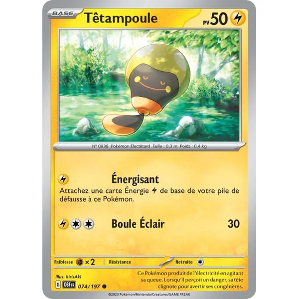 Carte Pokémon Têtampoule 074/197 – EV Flammes Obsidiennes