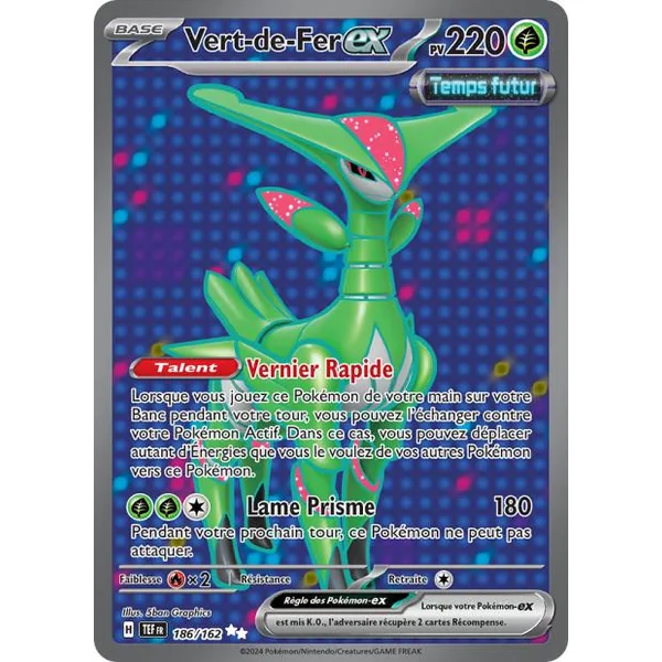 Carte Pokémon Vert de Fer ex 186/162 – EV Forces Temporelles