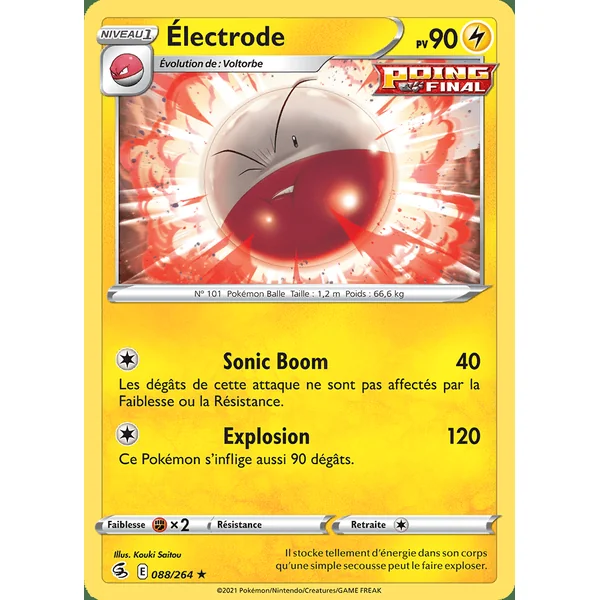 Carte Pokémon Électrode 088/264 – EB Poing de Fusion
