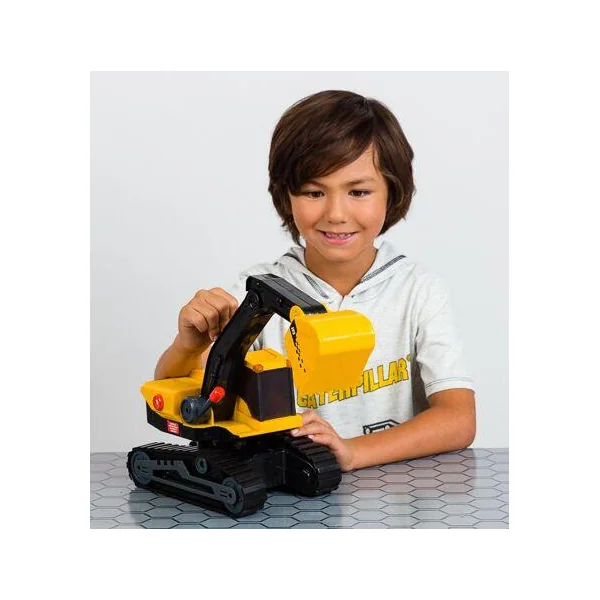 CATERPILAR - POWER HAULERS 2,0 EXCAVATRICE PLASTIQUE 30 CM SONS, LUMIERES ET DETECTEUR MOUVEMENT