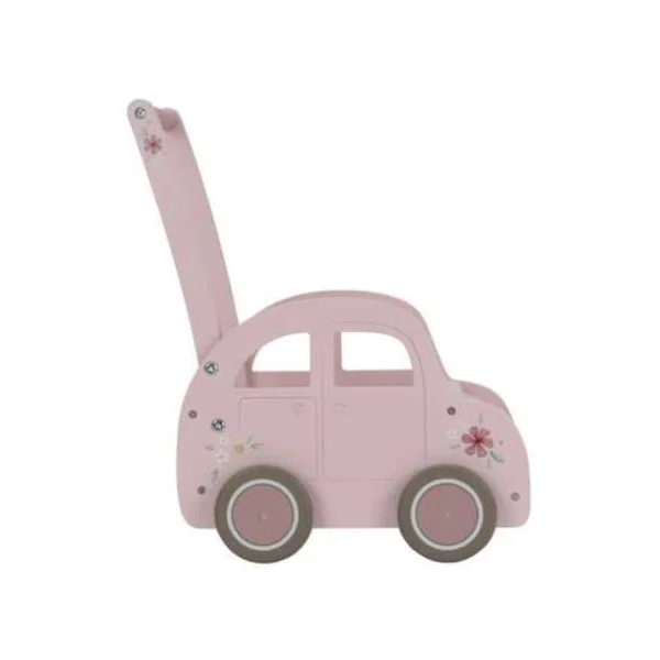 Chariot de marche voiture en bois Rose - Little Dutch - Jouet en bois