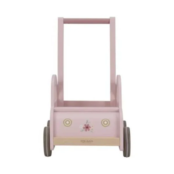 Chariot de marche voiture en bois Rose - Little Dutch - Jouet en bois