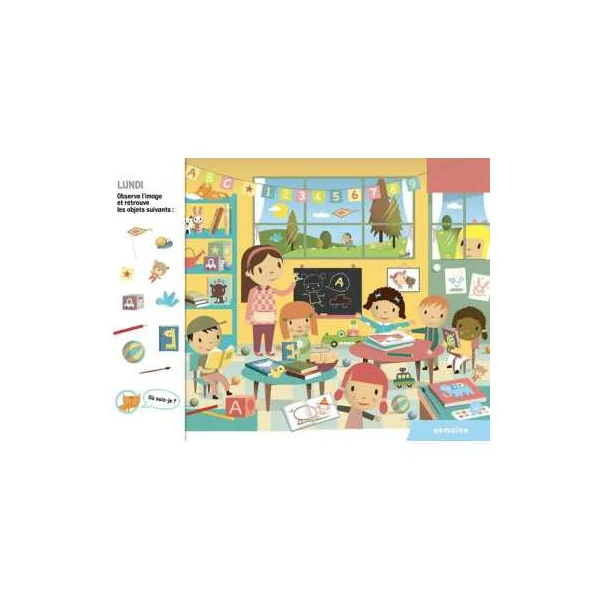 Cherche et trouve à la maternelle - Auzou - Jeu de voyage enfant