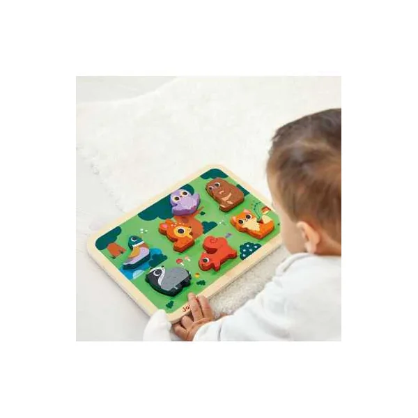 Chunky puzzle La forêt - Janod - Puzzle à encastrer en bois