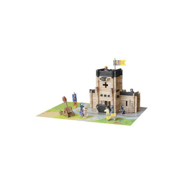 Château Fort et Catapulte Jeujura 270 pièces - Jeu de Construction Bois