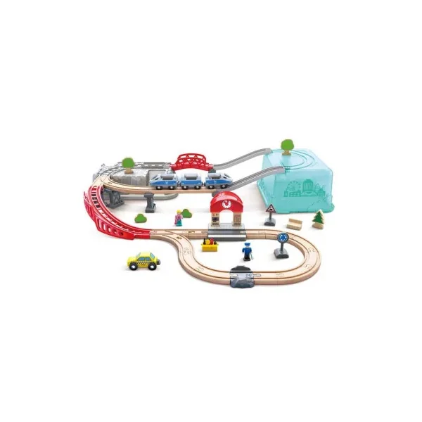 Circuit de train Ville 2 en 1 - Hape - Jouet en bois