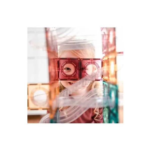 Circuit à Billes Connetix Pastel 106 Pièces | Jeu Magnétique 3 ans+