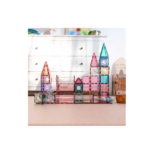 Circuit à Billes Connetix Pastel 106 Pièces | Jeu Magnétique 3 ans+