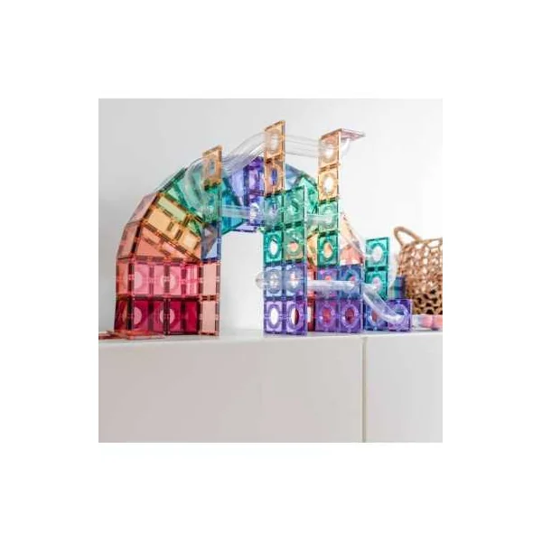 Circuit à Billes Connetix Pastel 106 Pièces | Jeu Magnétique 3 ans+