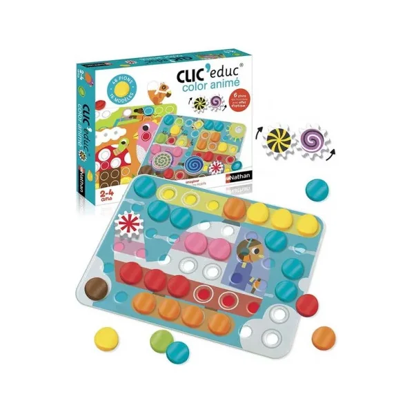 Clic Educ Color Animé | Premier Jeu de Manipulation Nathan 2 ans