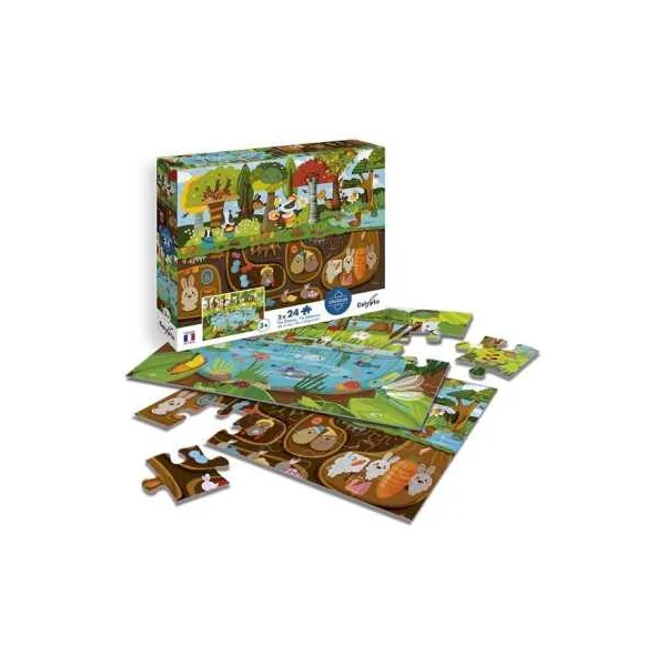Coffret 2 Puzzles 24 pièces Vie Dessus Vie Dessous Sentosphère 3+