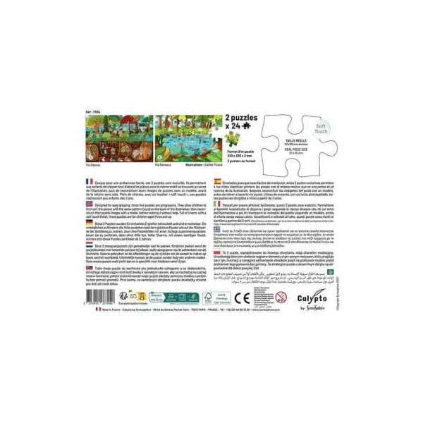 Coffret 2 Puzzles 24 pièces Vie Dessus Vie Dessous Sentosphère 3+