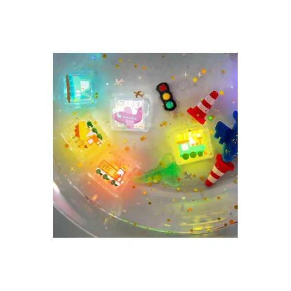 Coffret de 6 cubes lumineux Véhicules - Glo Pals - Jouet de bain