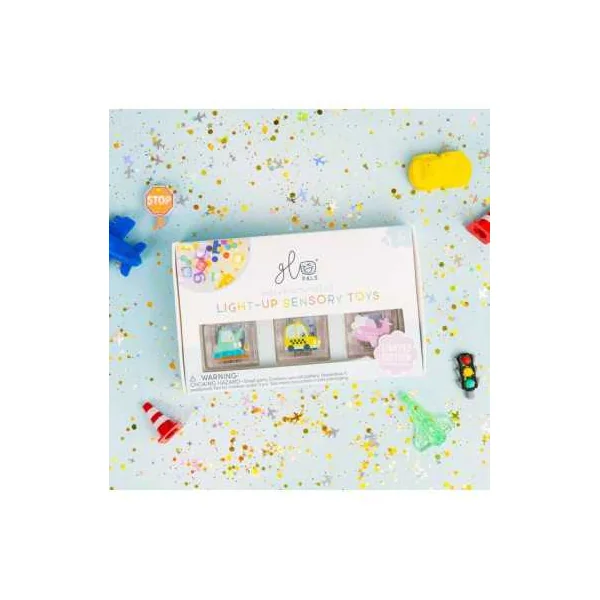 Coffret de 6 cubes lumineux Véhicules - Glo Pals - Jouet de bain