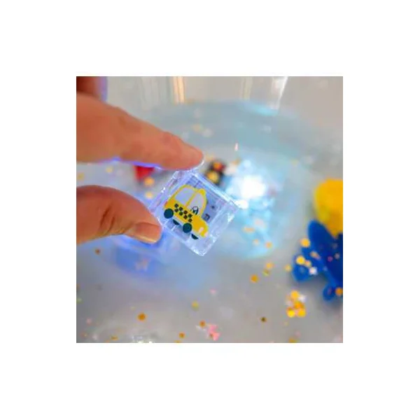 Coffret de 6 cubes lumineux Véhicules - Glo Pals - Jouet de bain