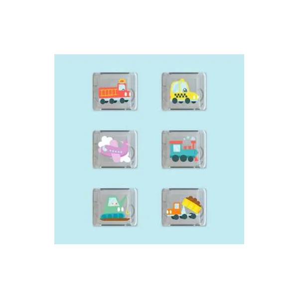 Coffret de 6 cubes lumineux Véhicules - Glo Pals - Jouet de bain