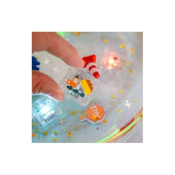 Coffret de 6 cubes lumineux Véhicules - Glo Pals - Jouet de bain