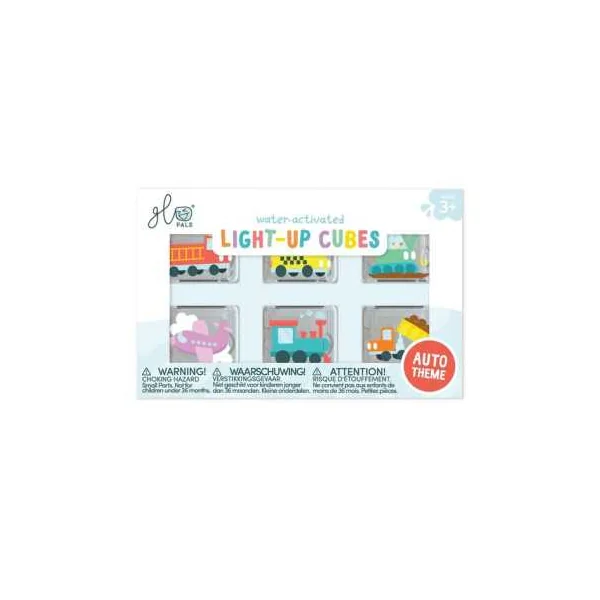 Coffret de 6 cubes lumineux Véhicules - Glo Pals - Jouet de bain