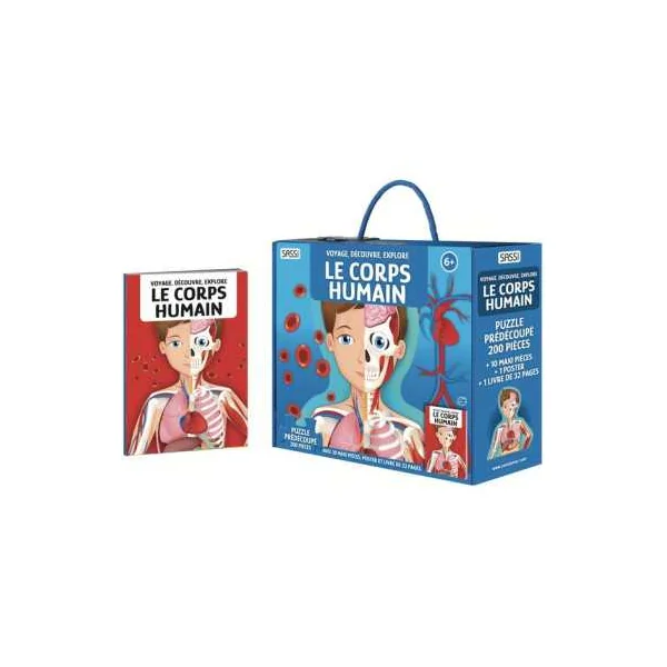 Coffret livre et puzzle Le Corps Humain - Sassi