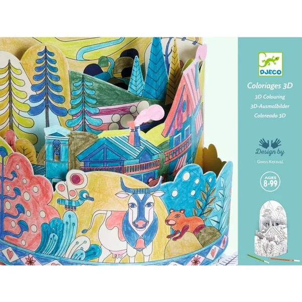 Coloriage 3D Au sommet... du monde - Djeco