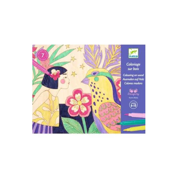 Coloriage sur bois Sweet girls - Djeco - Activité créative