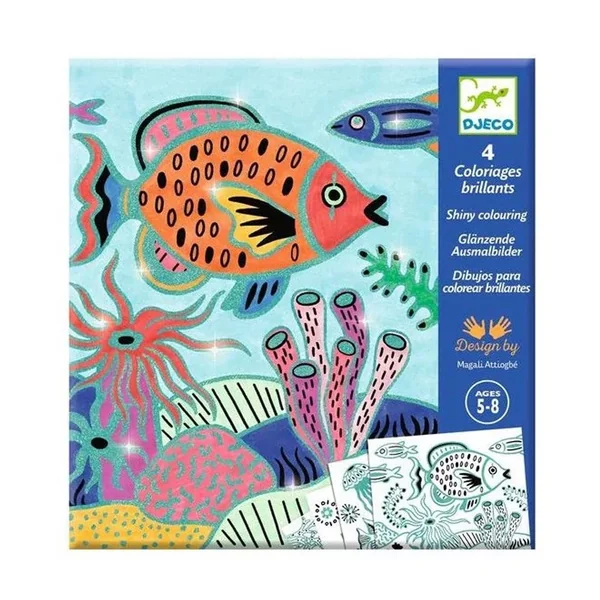 Coloriages brillants : Sous la mer - Djeco