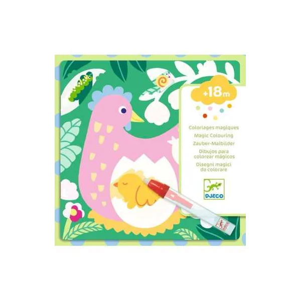 Coloriages magiques Coucou caché maman-bébé du jardin - Djeco