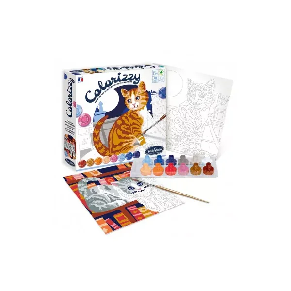 Colorizzy Chats Sentosphère dès 6 ans : Peinture par numéros